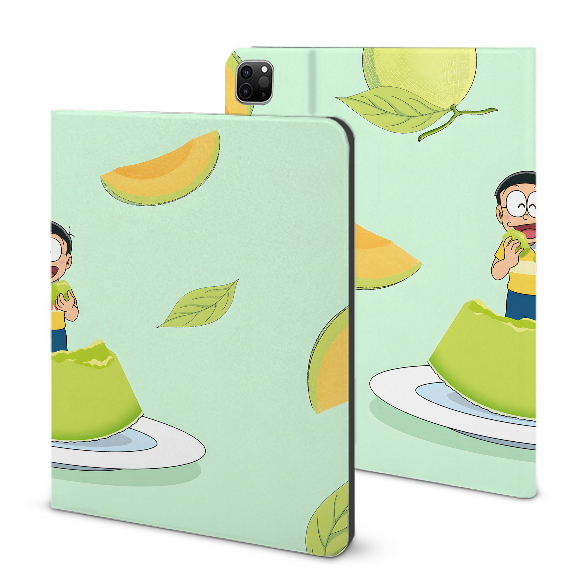 （画像用） ドラえもん Doraemon IPad ケース ブック型 PUレザー TPU 耐衝撃 軽量 薄型 ペン収納なし 全面保護 IPad 各モデル対応